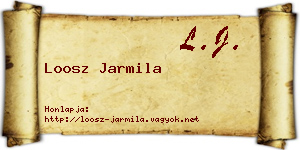 Loosz Jarmila névjegykártya
